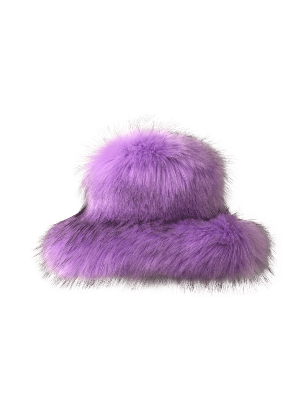 FURRY BUCKET Faux Fur Bucket Hat Lavender Purple Coachella burning man